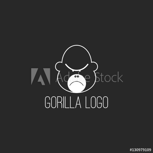 Cute Gorilla Or King Kong Logo 500x500 Cute Gorilla Or King Kong Logo