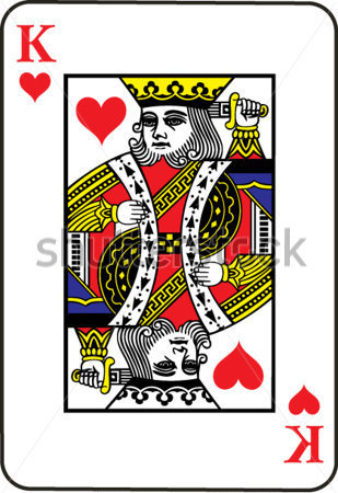 King Of Hearts Card Vector