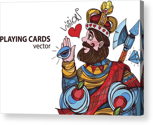 King Of Hearts Playing Card Suit Acrylic Print 651x532 King Of Hearts Playing Card Suit Acrylic Print