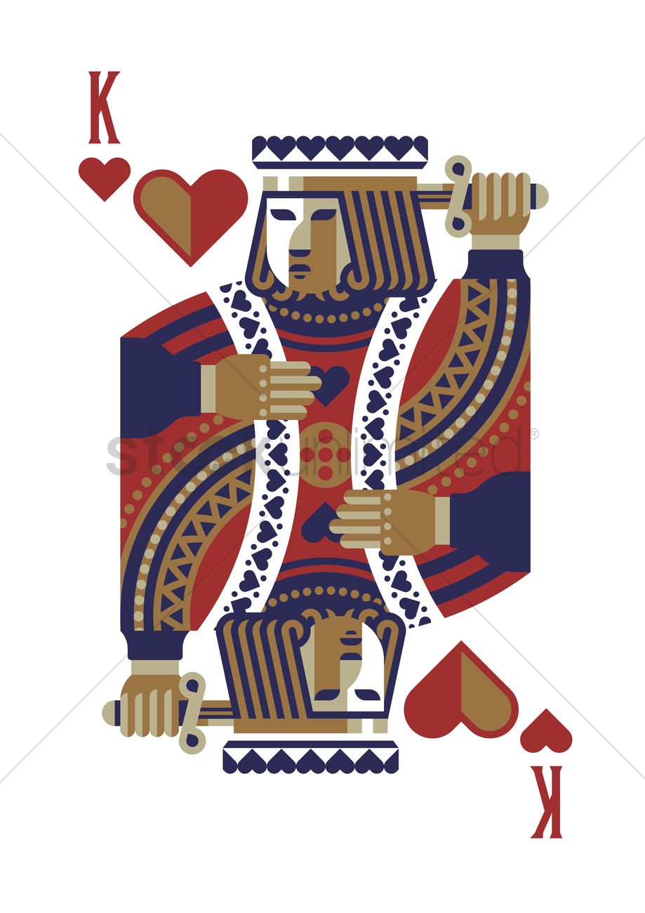 919x1300 King Of Hearts Vector Image