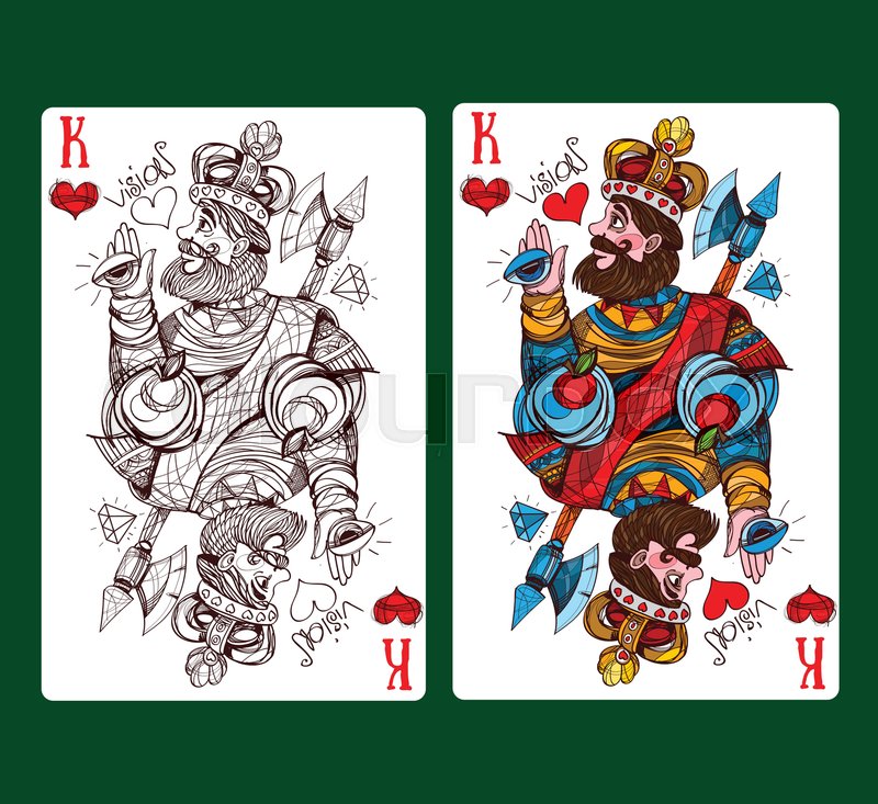 800x733 King Of Hearts Playing Card Suit Stock Vector Colourbox