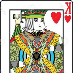 300x300 Photostock Vector King Of Hearts Playing Card Vector Illustration