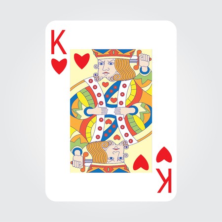 450x450 Single Playing Cards Vector King Of Hearts Royalty Free Vector