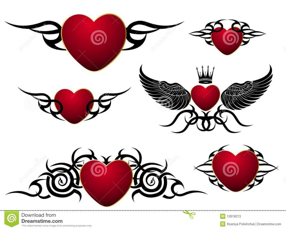 970x782 Tattoos King Of Hearts Tattoo Set Loving Heartstattoo Design