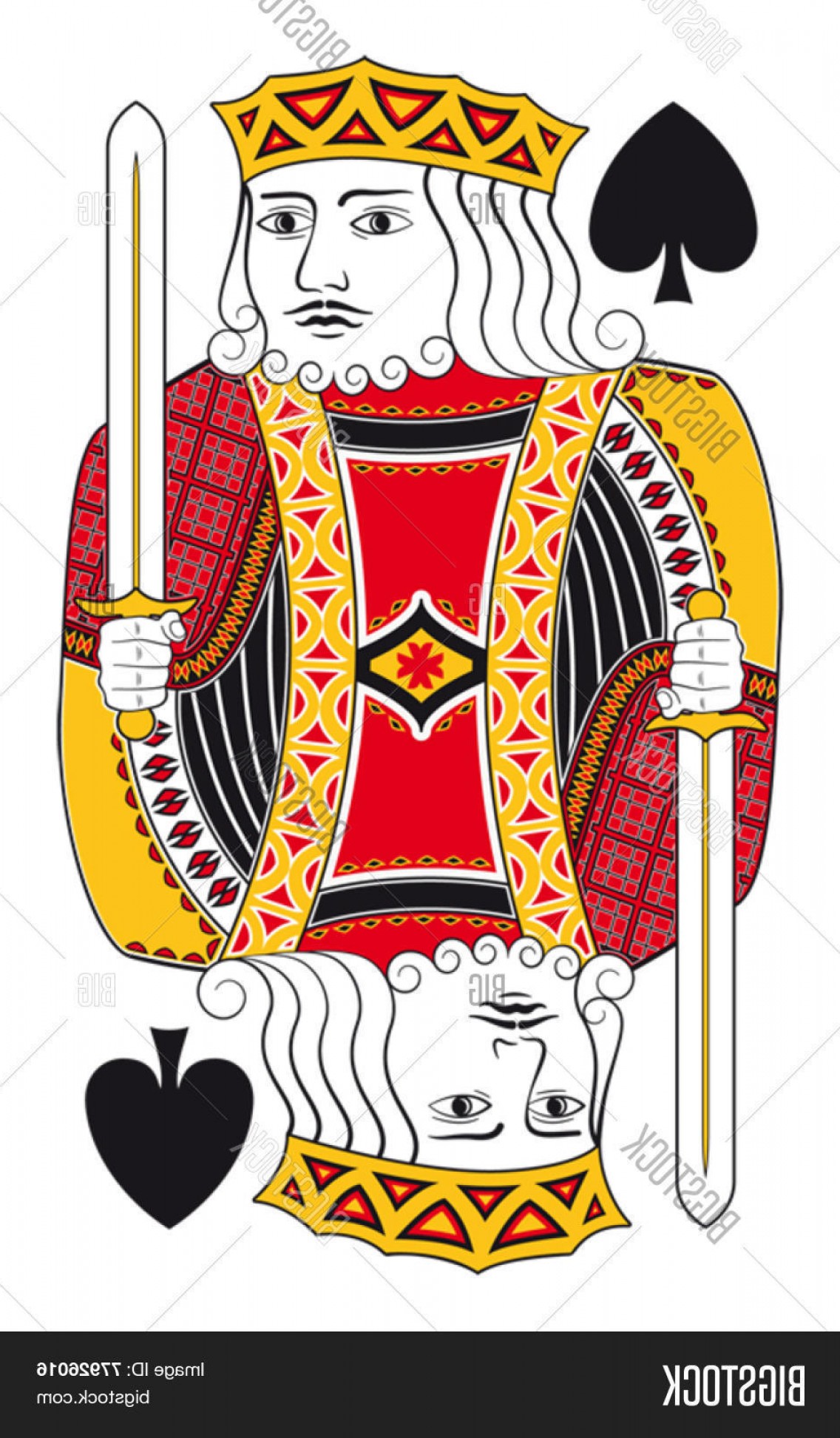 1136x1944 Stock Vector King Of Spades Without Playing Card Background