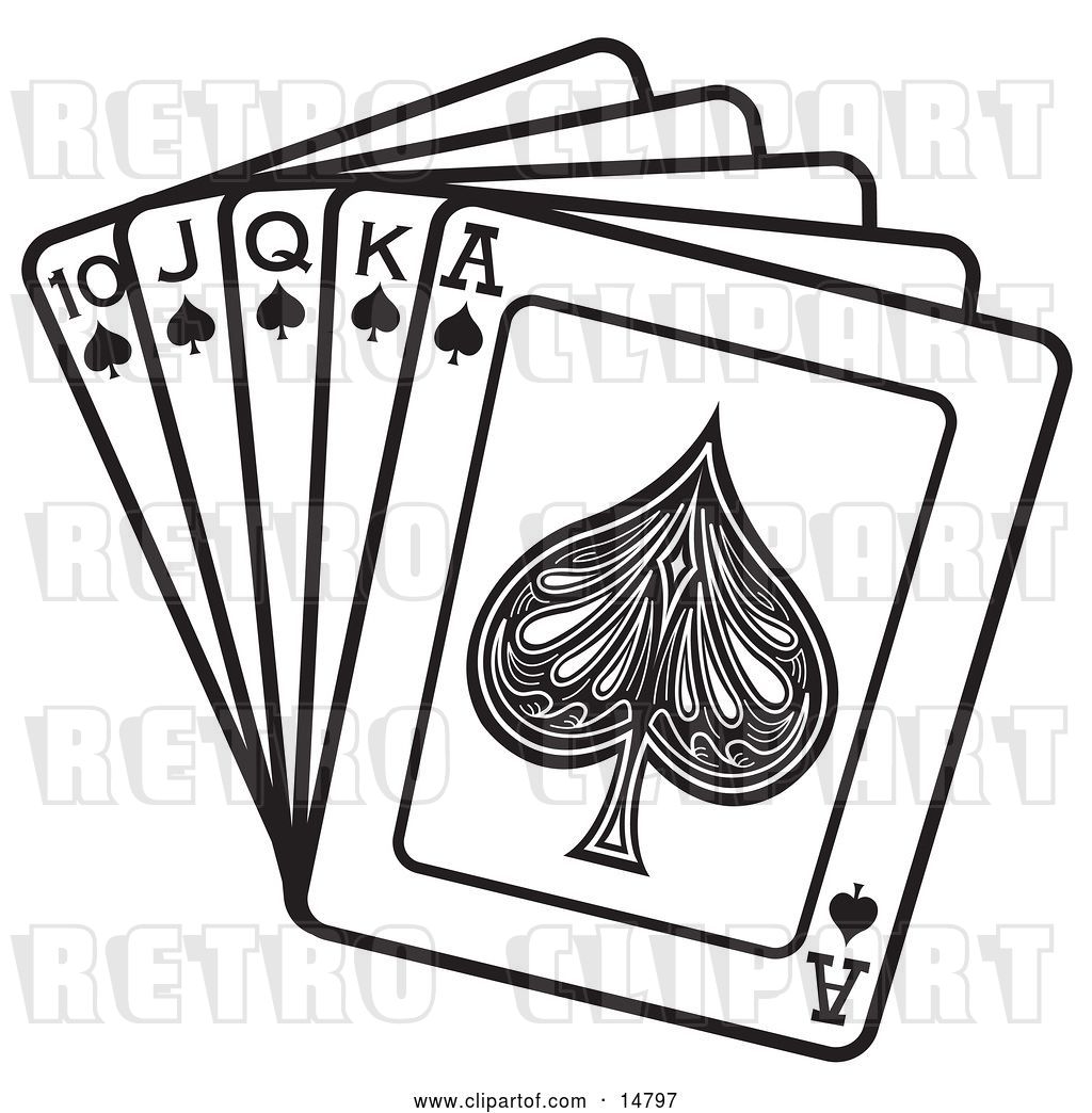 1024x1044 Vector Clip Art Of Retro Hand Of Cards Showing A Jack, Queen