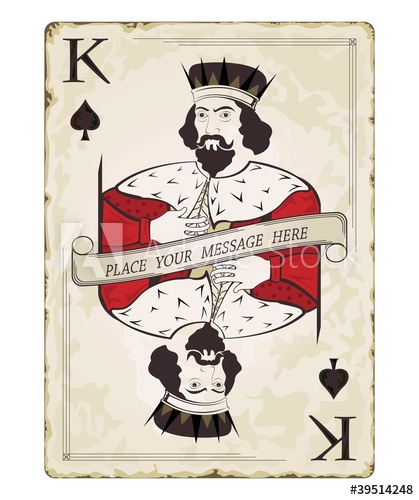 419x500 Vintage King Of Spades, Playing Card