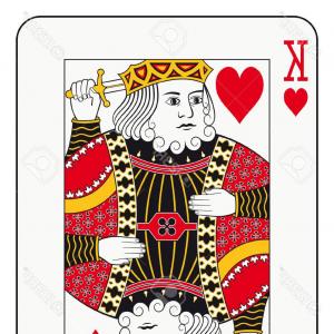 300x300 Photostock Vector King Of Hearts Playing Card Hoodamathrun
