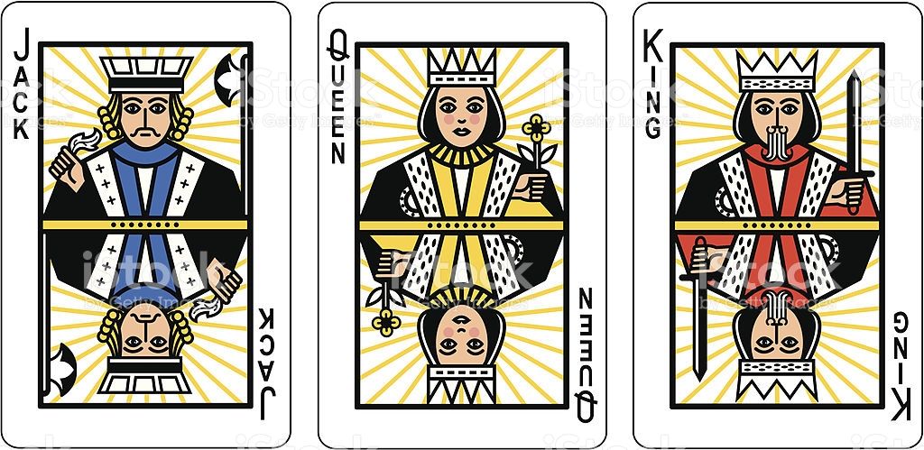 1024x499 A Set Of Three Playing Cards Showing A Jack, Queen And King All