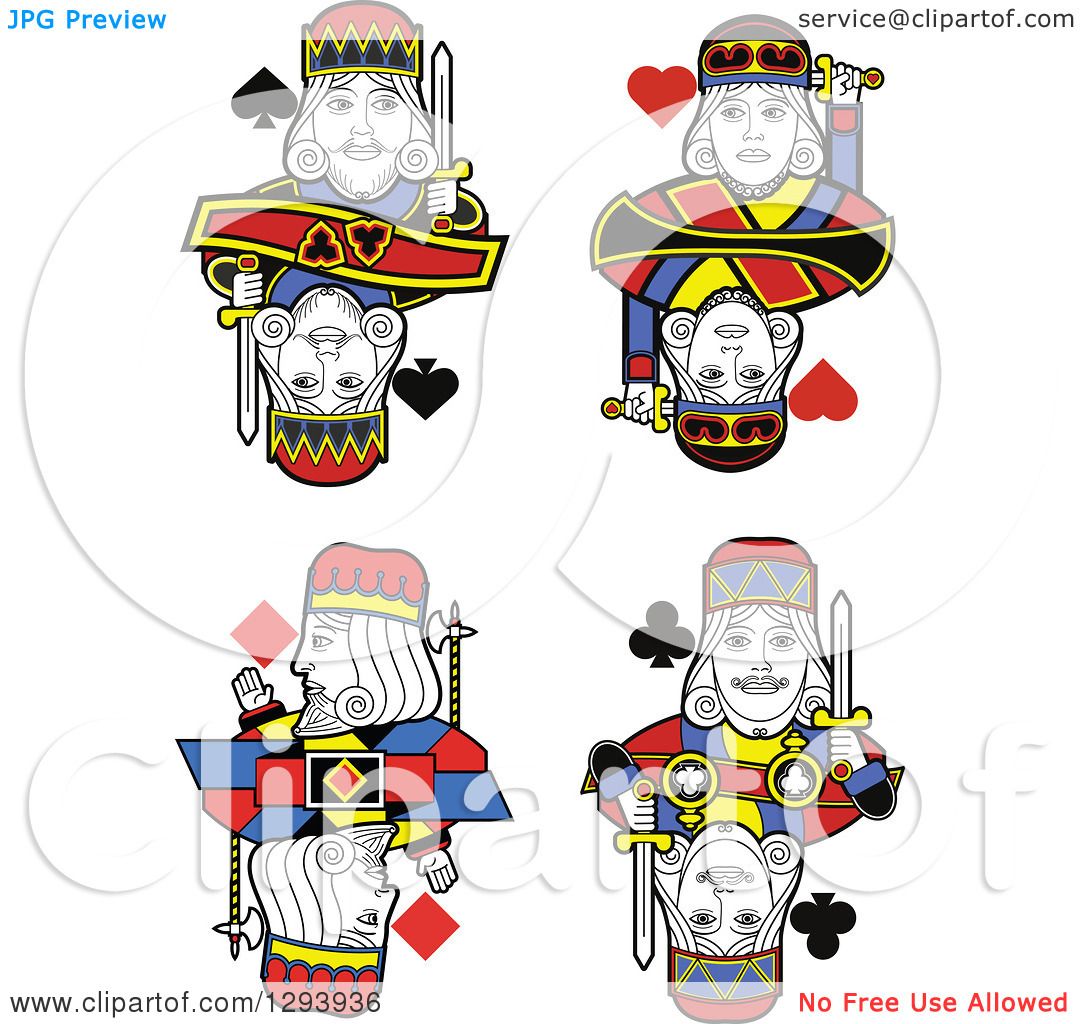1080x1024 Clipart Of Borderless King Playing Card Designs