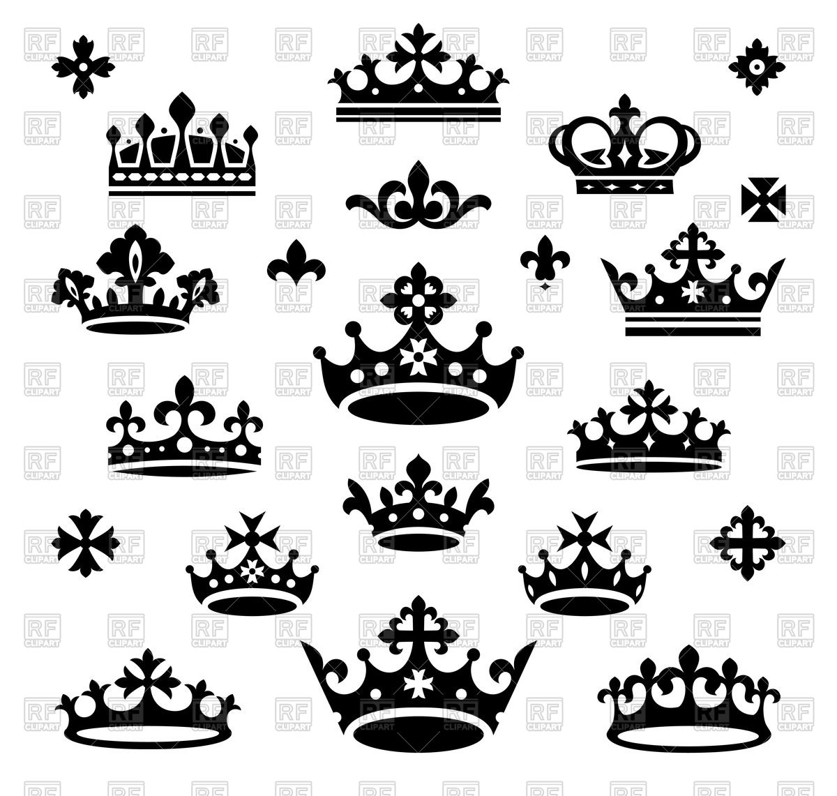1200x1141 Silhouettes Of Queen And Royal Crown Vector Image Of Objects
