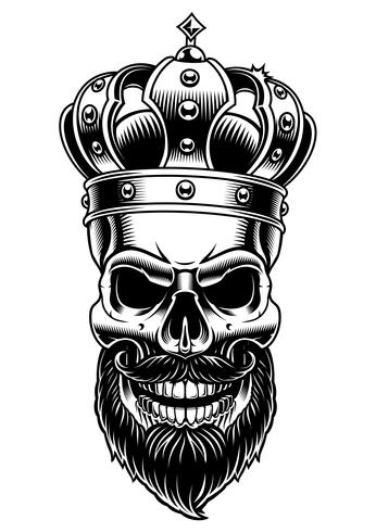 346x490 Skull Of King Vector Illustration