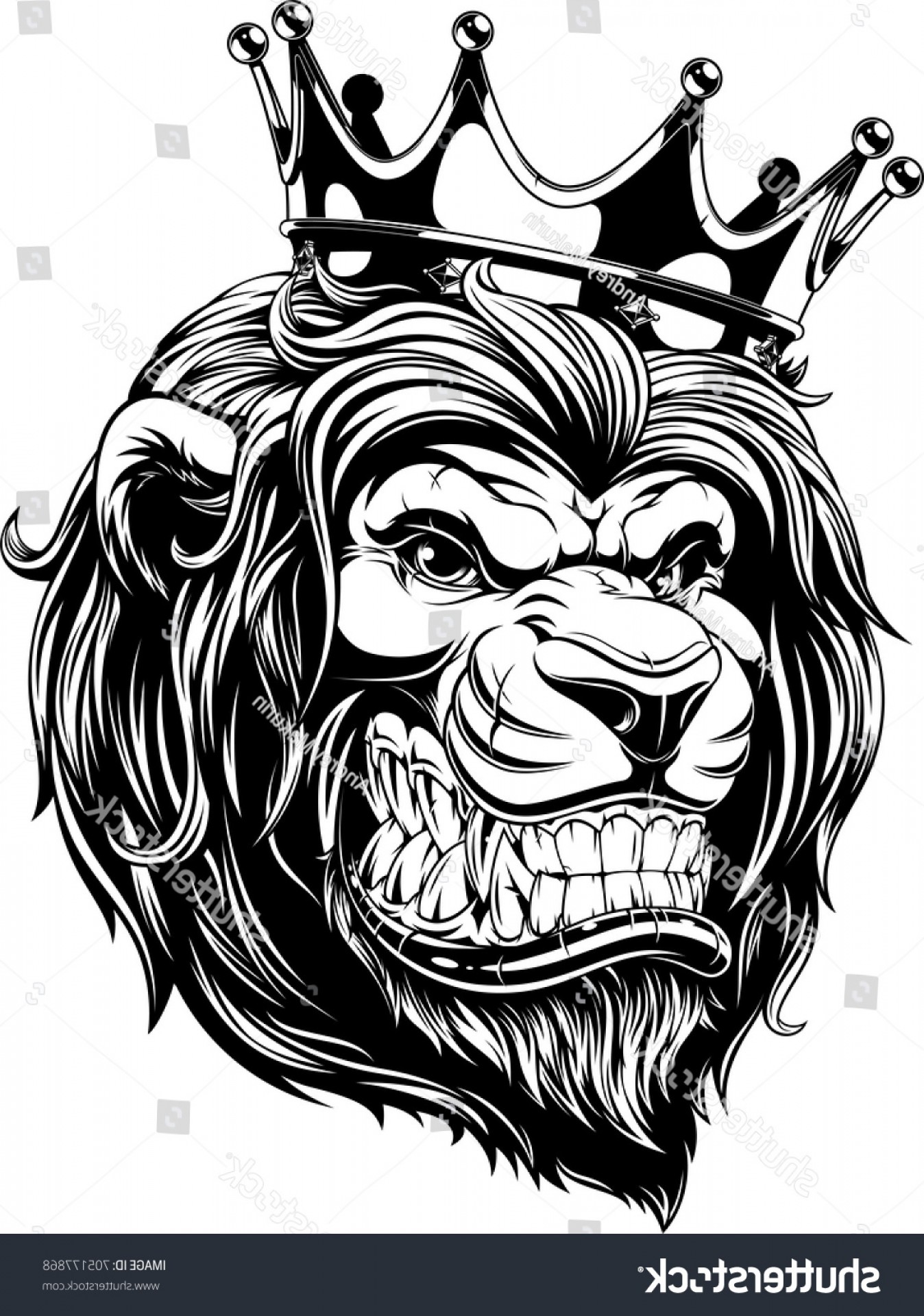 1348x1920 Vector Illustration Lion King Head Crown Soidergi