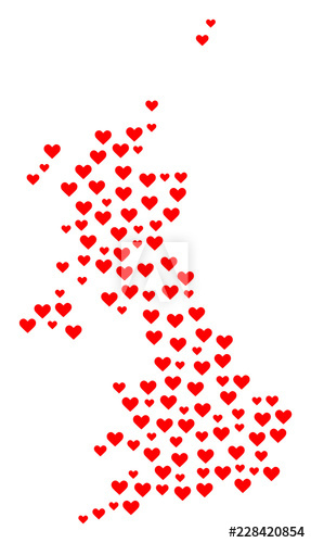 Collage Map Of United Kingdom Composed With Red Love Hearts 287x500 Collage Map Of United Kingdom Composed With Red Love Hearts