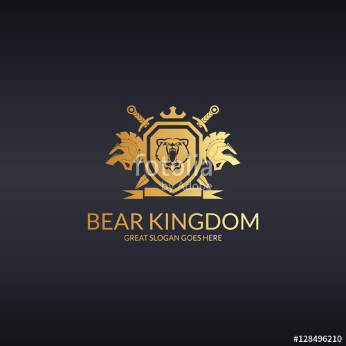 500x500 Bear Kingdom Bear Coat Of Arms Logo Stock Image And Royalty Free