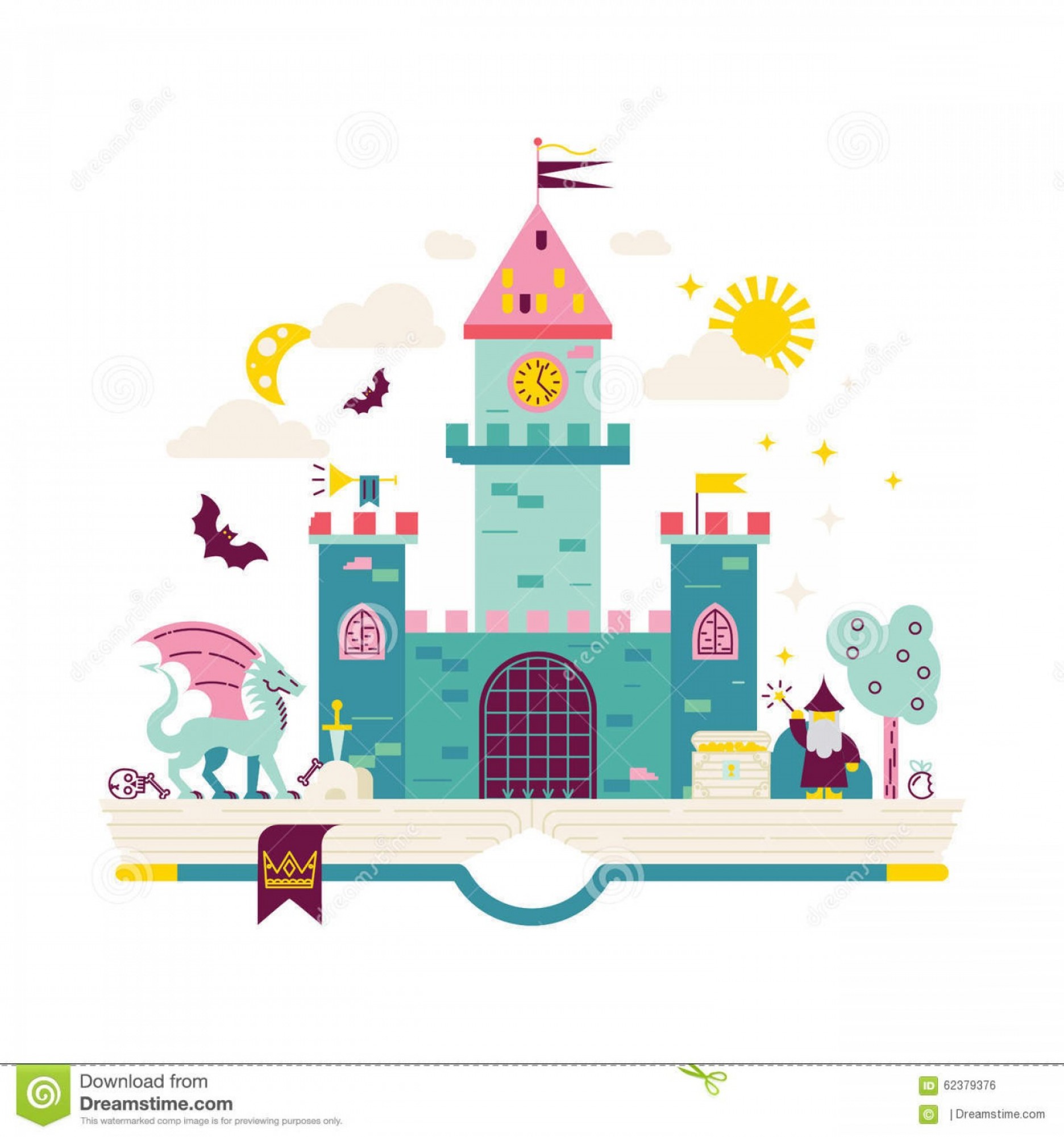 Stock Illustration High Detailed Vector Illustration Magic Kingdom 1872x2001 Stock Illustration High Detailed Vector Illustration Magic Kingdom