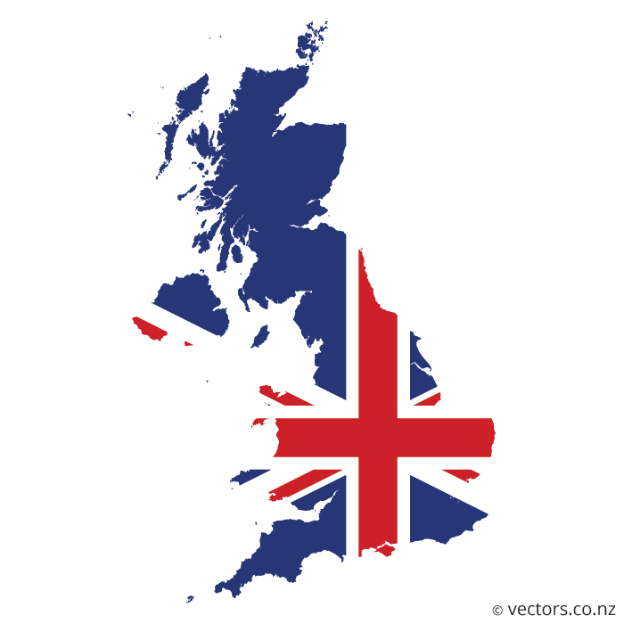 Flag Vector Map Of The United Kingdom 700x700 Flag Vector Map Of The United Kingdom