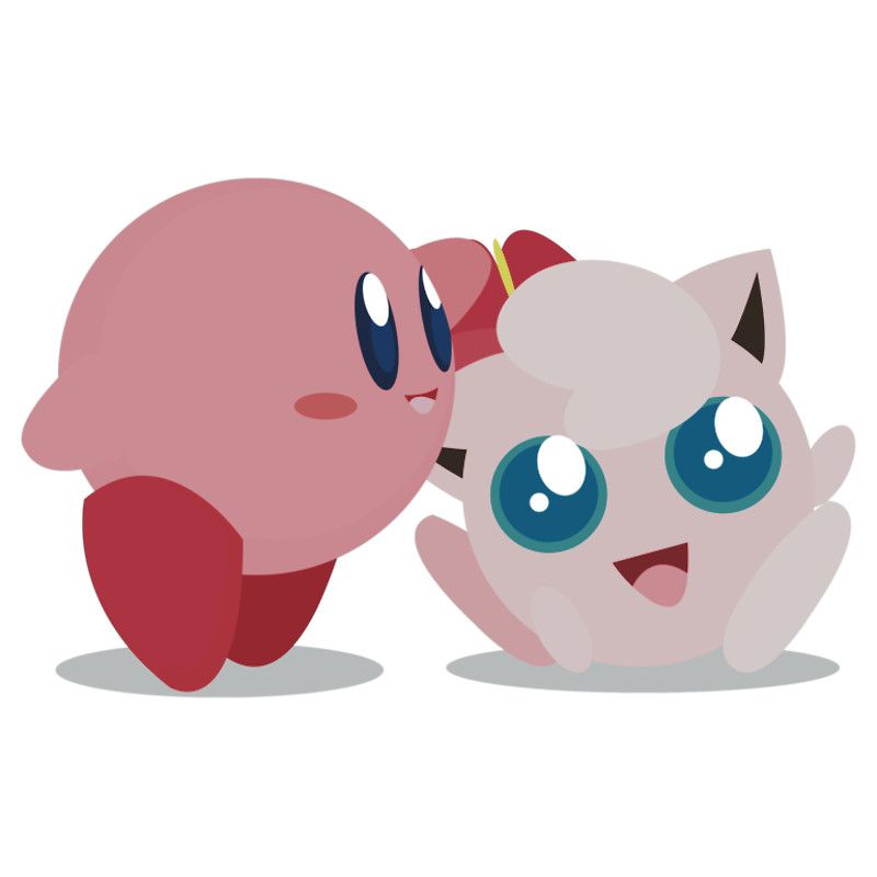 Kirby And Jigglypuff Best Buds Vector 800x800 Kirby And Jigglypuff Best Buds Vector