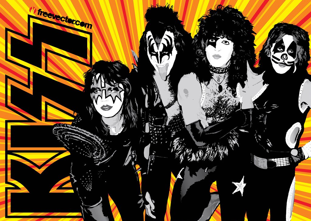 1024x729 Kiss Band Vector Art Graphics