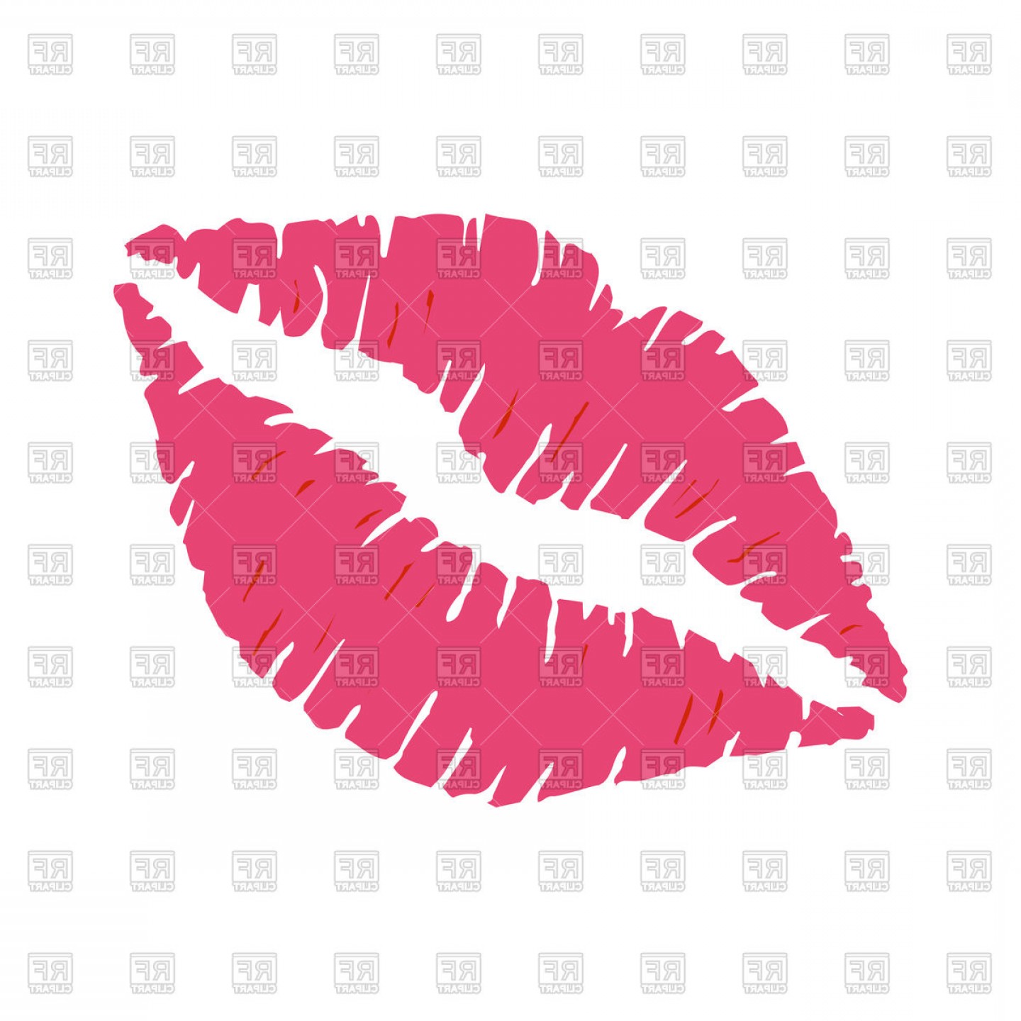 1440x1440 Pink Lipstick Kiss On White Background Lips Vector Clipart Soidergi