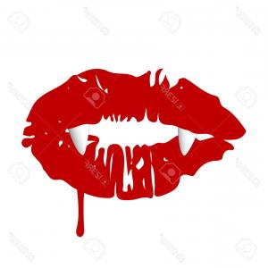 300x300 Dripping Lips Vector Art Painting On Catchsplace