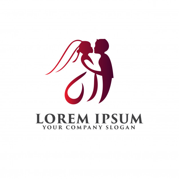 Wedding Romantic Kiss Logo Design Concept Template Vector 626x626 Wedding Romantic Kiss Logo Design Concept Template Vector