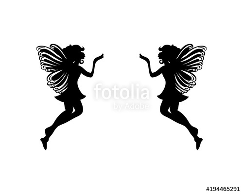 Flying Fairy Kiss Long Distance Sign Symbol Silhouette Logo Vector 500x400 Flying Fairy Kiss Long Distance Sign Symbol Silhouette Logo Vector