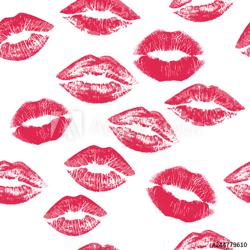 500x500 Seamless Tiling Kiss Mark Vector