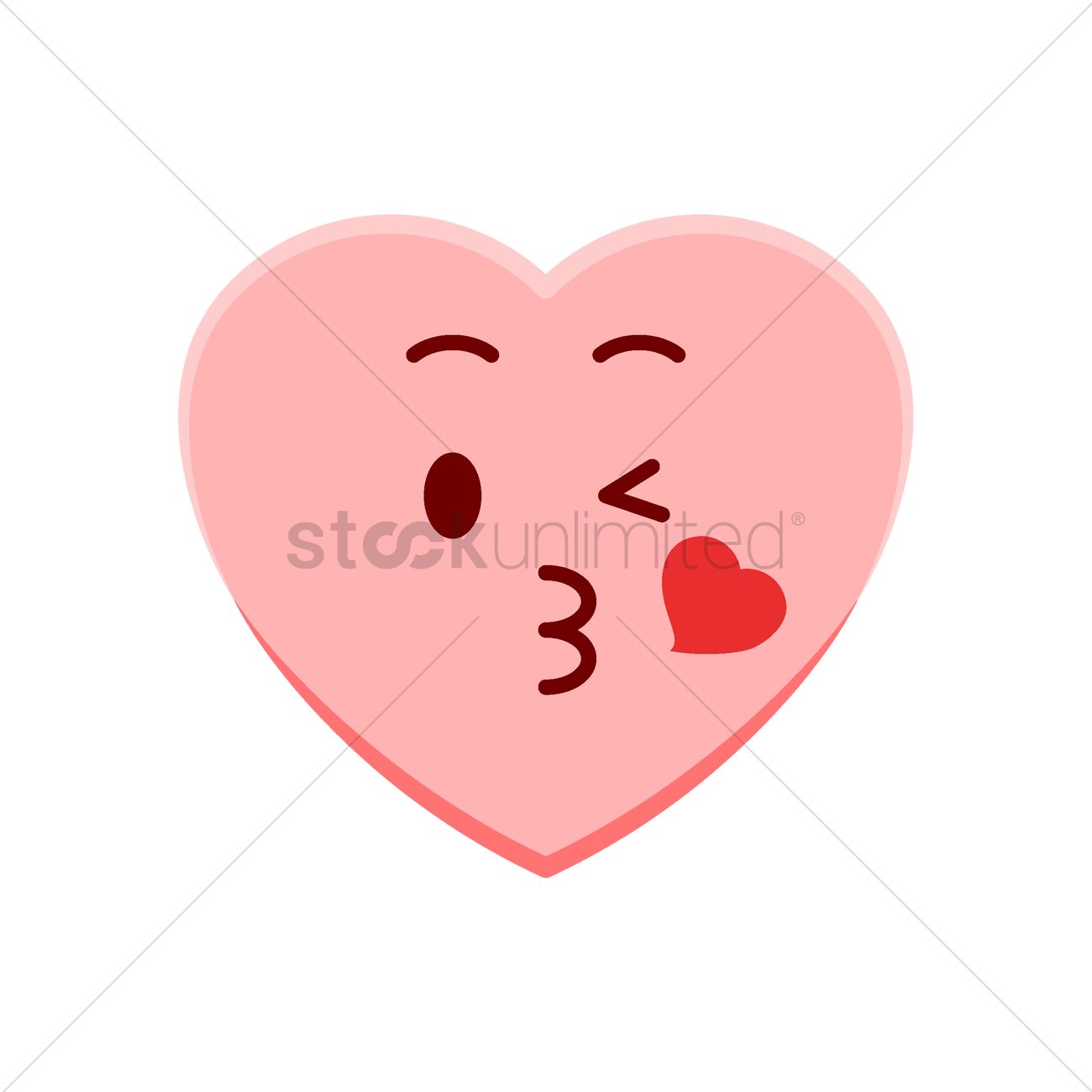 Heart Character Blowing A Kiss Vector Image 1300x1300 Heart Character Blowing A Kiss Vector Image