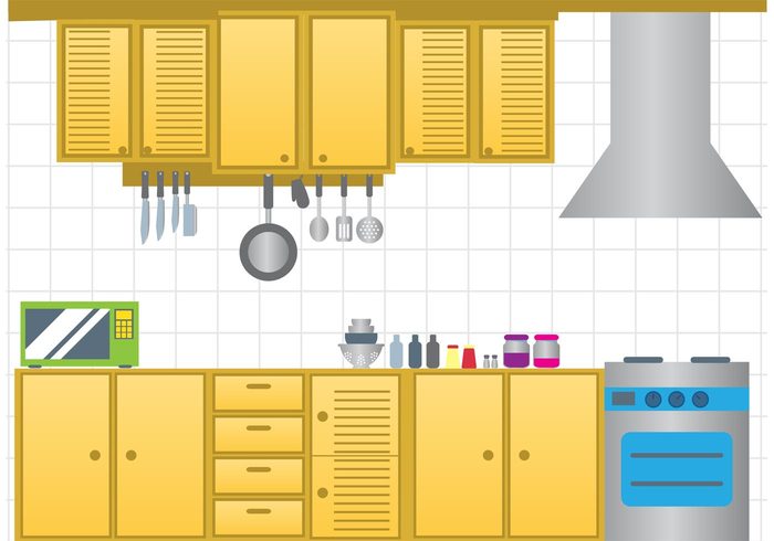 700x490 Modern Kitchen Vector