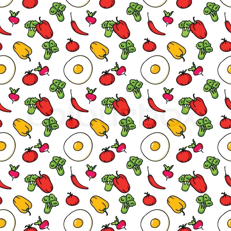 800x800 Seamless Kitchen Background Of Stock Vector Colourbox