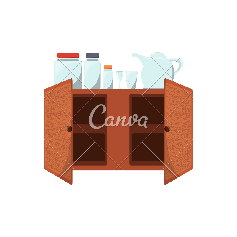 Kitchen Cupboard Vector Icon Illustration 800x800 Kitchen Cupboard Vector Icon Illustration