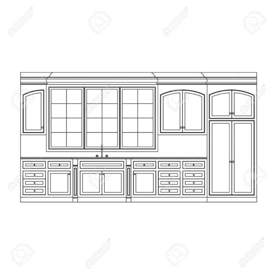 Types Amazing Graceful Kitchen Cabinet Elevation Line Drawing 960x960 Types Amazing Graceful Kitchen Cabinet Elevation Line Drawing