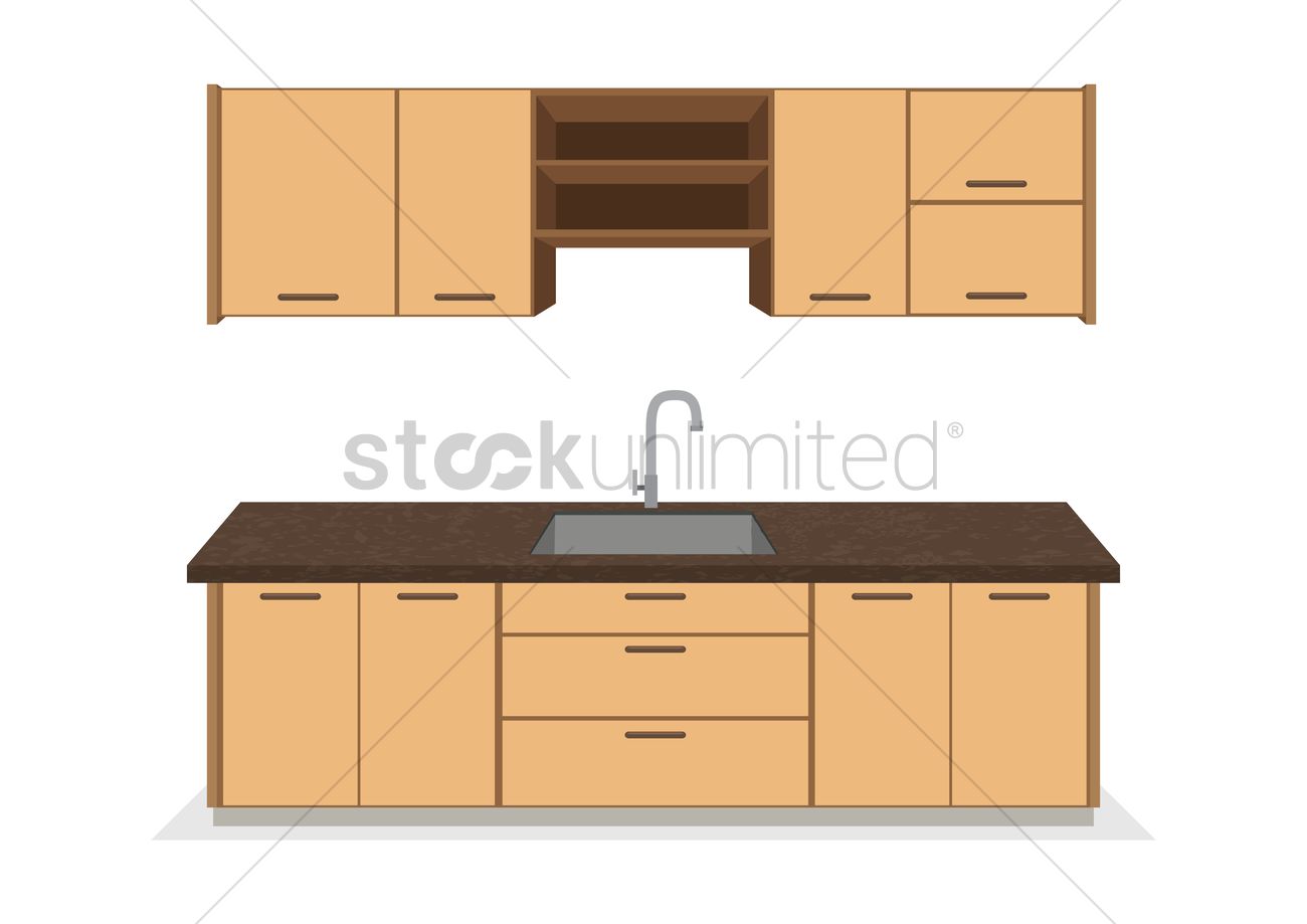 Kitchen Cabinets Vector Image 1300x919 Kitchen Cabinets Vector Image