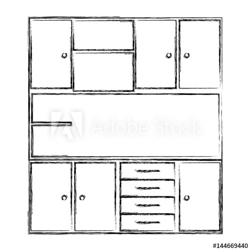 Blurred Silhouette Of Modern Kitchen Cabinets Vector Illustration 500x500 Blurred Silhouette Of Modern Kitchen Cabinets Vector Illustration