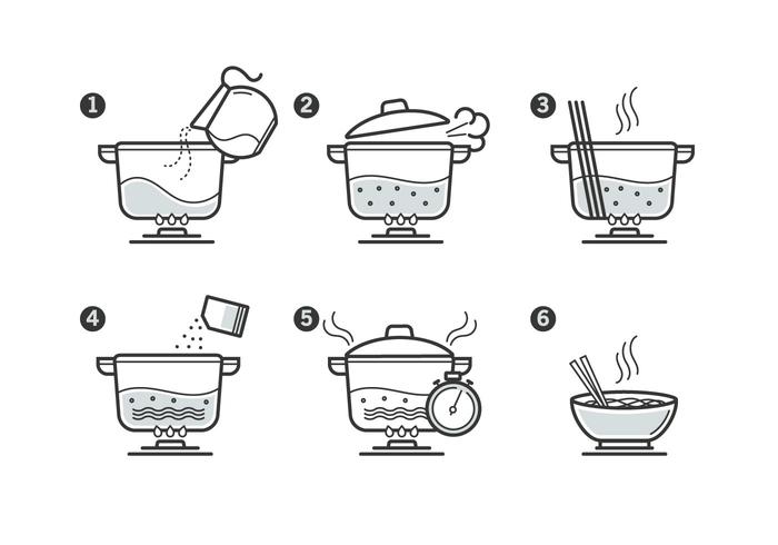 700x490 Cooking Instruction Icon Set
