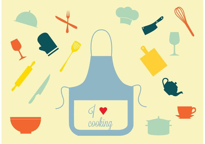 700x490 Free Vector Kitchen Icon Set