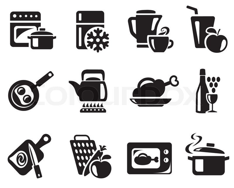 800x644 Kitchen And Cooking Icon Set Stock Vector Colourbox