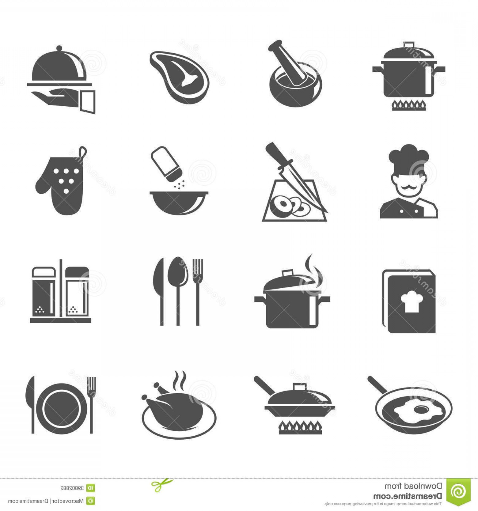 1560x1668 Stock Photography Cooking Icons Set Kitchen Restaurant Utensil