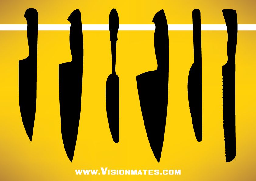 842x595 Kitchen Knife Vector Sets In Free Vectors, Knife Vector Free