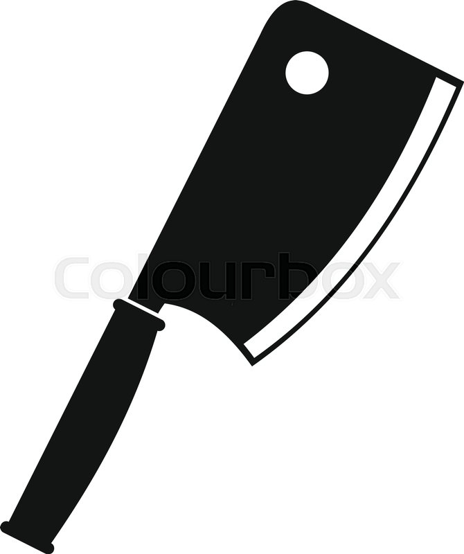 670x800 Meat Knife Icon Simple Illustration Stock Vector Colourbox