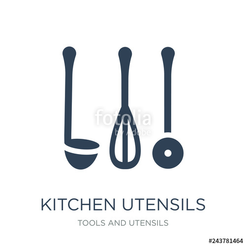 500x500 Kitchen Utensils Icon Vector On White Background, Kitchen Utensils