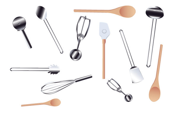 580x386 Icon Set Vector Kitchen Tools Graphic