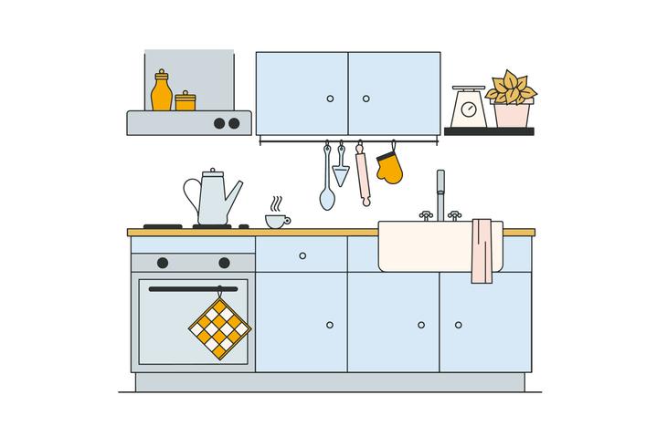 719x490 Kitchen Free Vector Art