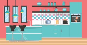 288x150 Kitchen Vector Graphic Maker Design Bundle Graphicmama