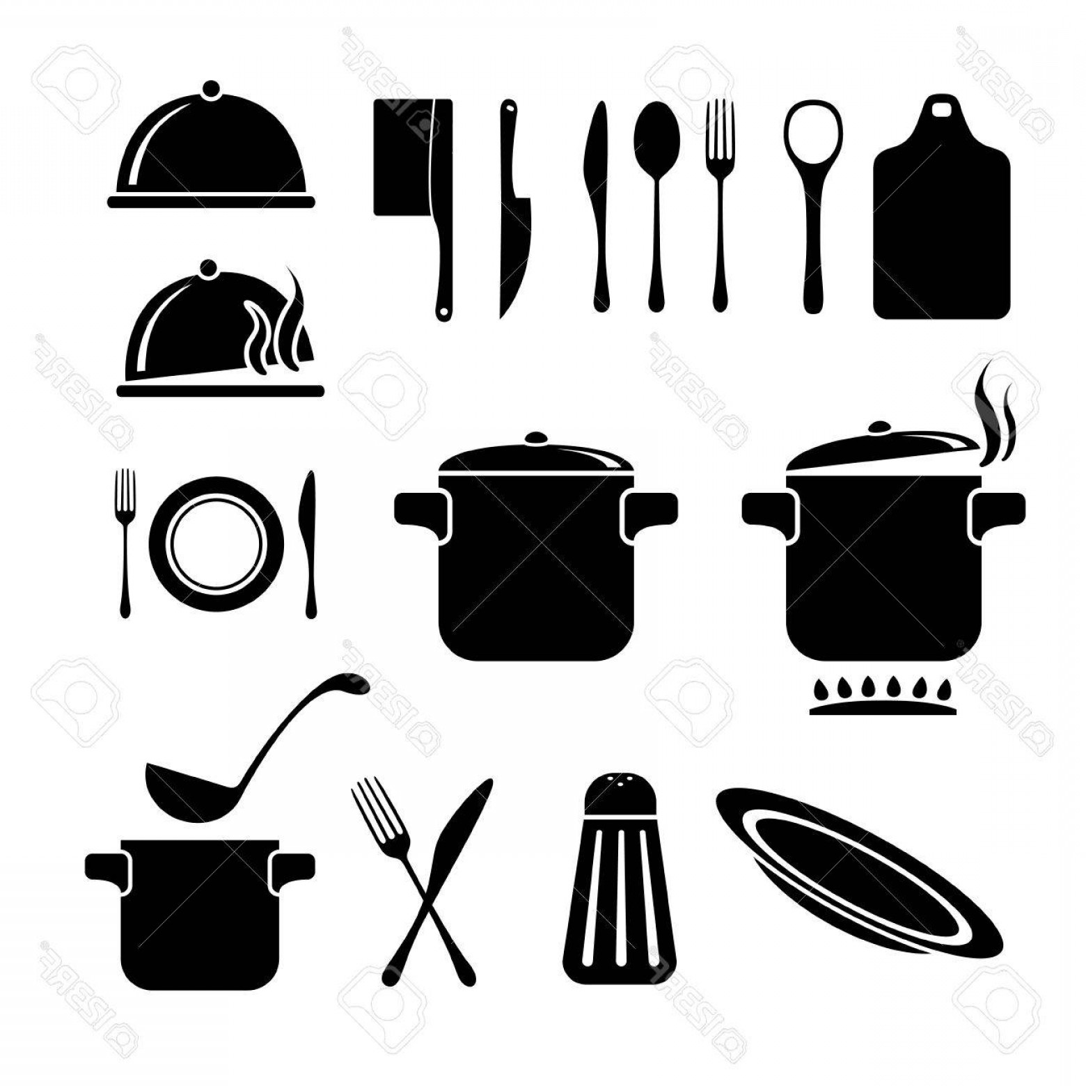1560x1560 Photostock Vector Kitchen Vector Icons Set Soidergi