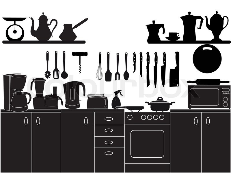 800x598 Vector Illustration Of Kitchen Tools Stock Vector Colourbox