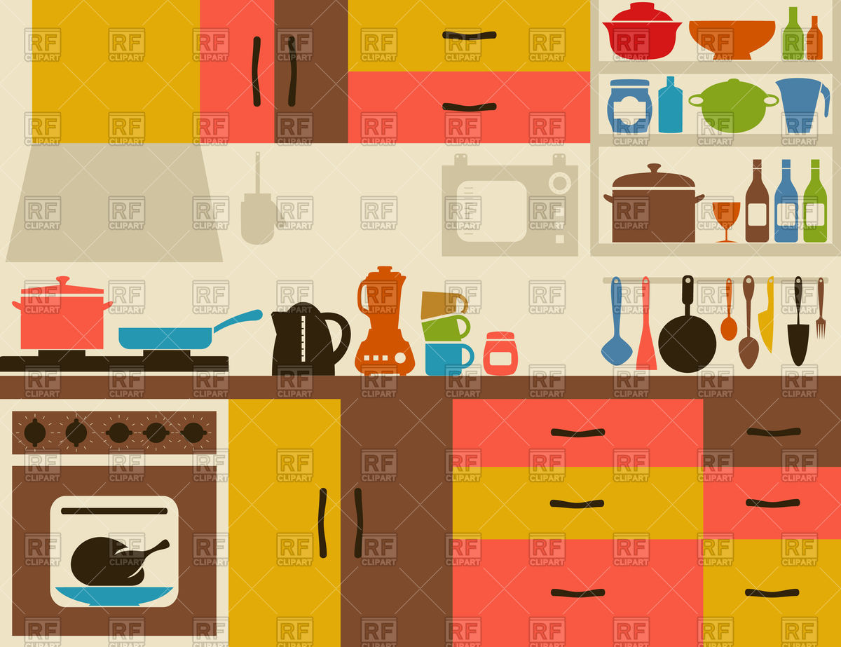 1200x923 Ware On Kitchen Vector Image Of Architecture, Buildings