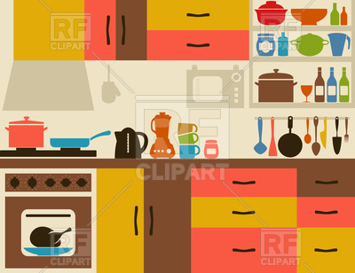 400x308 Ware On Kitchen Vector Image Of Architecture, Buildings