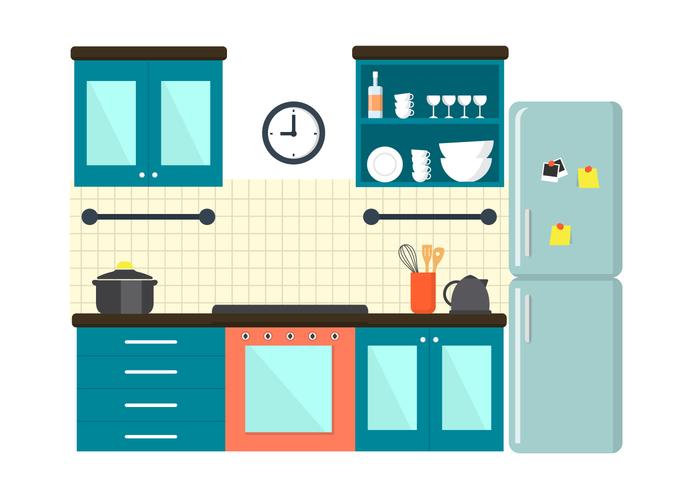 700x490 Free Kitchen Illustration